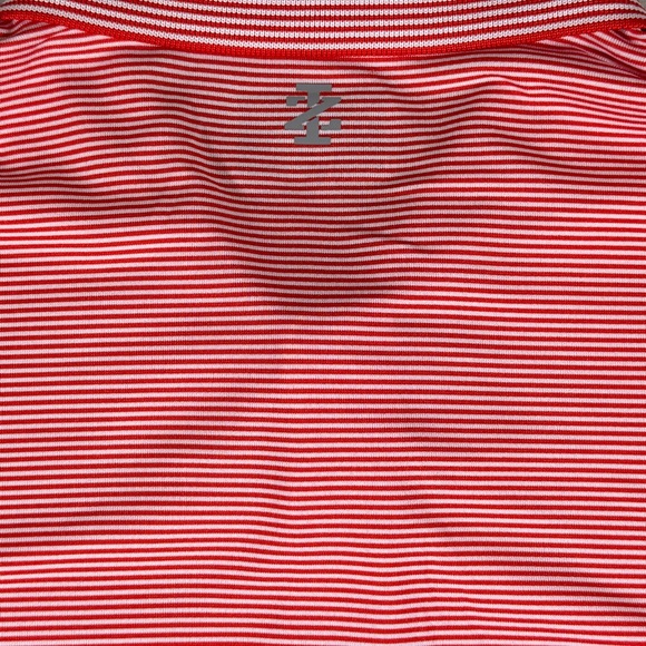 NWT Izod  Golf Short Sleeve Polo Men's Red Striped Golf Size Large - Picture 8 of 14